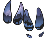 a moose and a moose in the woods