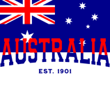 a flag with the words australia on it