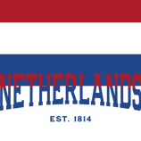a red, white and blue logo with the word,'the word, and