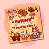 Autumn Coloring book bold and easy