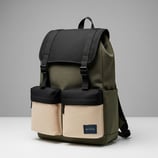 Inspirasi tas ransel color block hijau army dan hitam dari kanvas SIGNIFO.