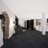 Image du projet de transformation vue vers le concept store et coin lecture adulte