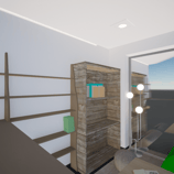 Image du projet de rénovation du coin lecture enfant avec une étagère en bois