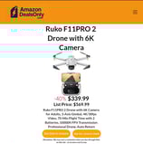 Ruko F11PRO 2 Drone with 6K Camera. Best Deal on amazon.com!