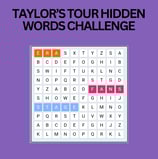 Taylor's Tour Hidden Word Search 