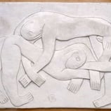 Wrestlers by Henri Gaudier-Brzeska, 1914