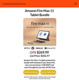 Best Deal on Amazon!  Fire Max 11 Tablet Bundle.
