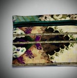 Marino's - trousse avec glissière - coton bio- motif sashiko - fonctionnel