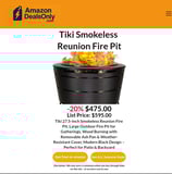 Tiki Outdoor Fire Pit -20% Off Now $475,00 Only on amazon!