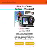 Best Deal on Amazon!  4K Action Camera Package - Waterproof. 