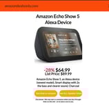 Best Deal on Amazon.  Amazon Echo Show 5.