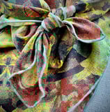 Marino's - accessoires de mode - grand foulard - soie twill - roulotté main - France - Gots - art