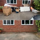 before and after picture of waste removed by Hilton clearance in st johns Worcester