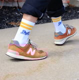 The Local Motion socks "in action"