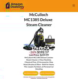 McCulloch Steamer -26% Off Now $192.17 Only on amazon!