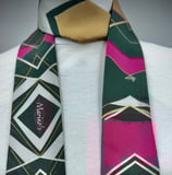 Marino's - accessoire mode - twilly - petite écharpe - motif géométrique - look tendance et lumineux