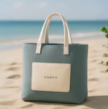 Desain tas jinjing kanvas SIGNIFO untuk liburan di pantai.