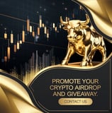 a gold bull statue with a gold bull on it