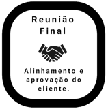 um quadrado preto e branco que diz "reunião final"