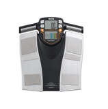 TANITA BC-545N segment-lichaamssamenstellingsweegschaal in zilver met een LCD-display en handgrepen 