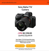 Best Deal on Amazon! Sony A7 IV Camera