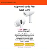 Best Amazon Deal on Apple Irpods Pro 2nd Gen