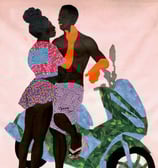 Moto love, Acrylic on Canvas, 2025,130x140cm (Erica Adjei)