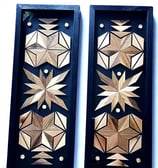 Contemporary Geometric Wall Art, Bar Wall Art, Wooden Mosaic, Wall Decoration, Modern Wooden Art for