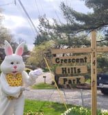 Easter Bunny visiting Crescent Hills Park