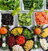 a variety of different types of vegetables and fruits