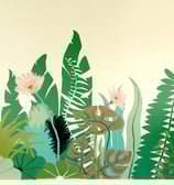 inspiration douanier Rousseau contemporain pour ce salon végétal en Normandie peint par Marie Hardy