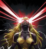 a powerful black woman superhero unleashing energy