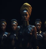 a group of black women standing together