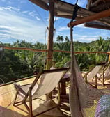 Siquijor mountain and ocean overlooking restaurant