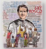 Puzzle in legno con foto di Don Bosco