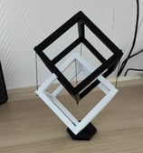 Cube montrant la tenségrité réalisé en impression 3D