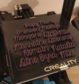 Prénoms imprimés en 3D