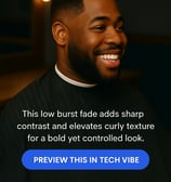 a man with a beard and a beard, with the words low burst fader
