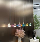 Colorful glass pendant light