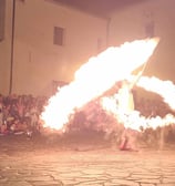 numero eseguito durante firestorm con polveri speciali infiammabili