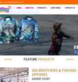 a website page for a fishing store