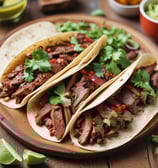 A Mexican-style restaurant with a red tile roof is situated next to a parking lot with several cars parked. The sign outside displays the restaurant's name and mentions margaritas to go. Surrounding the area are trees and bushes with a clear blue sky in the background.