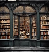 the front of a library