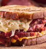 House-cured salt beef Reuben sandwich