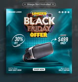 a black friday flyer with a virtual reality