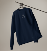 a navy sweatshirt with an anchor design on the front