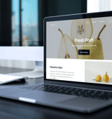 Mockup de web fresh fruit