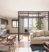Perspective intérieure de logement