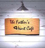 a logo for the father's heart cafe