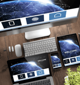 website in lapto cellphone